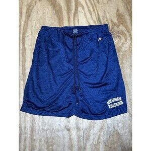 michigan wolverines Pro player NCAA Mesh Shorts Men M Blue @N8